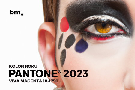 Kolor roku 2023 Pantone Viva Magenta #BB2649 Brand Manager